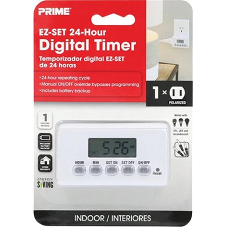PRIMEWIRE EZ Outlet Indoor Digital Timer Set PR44596